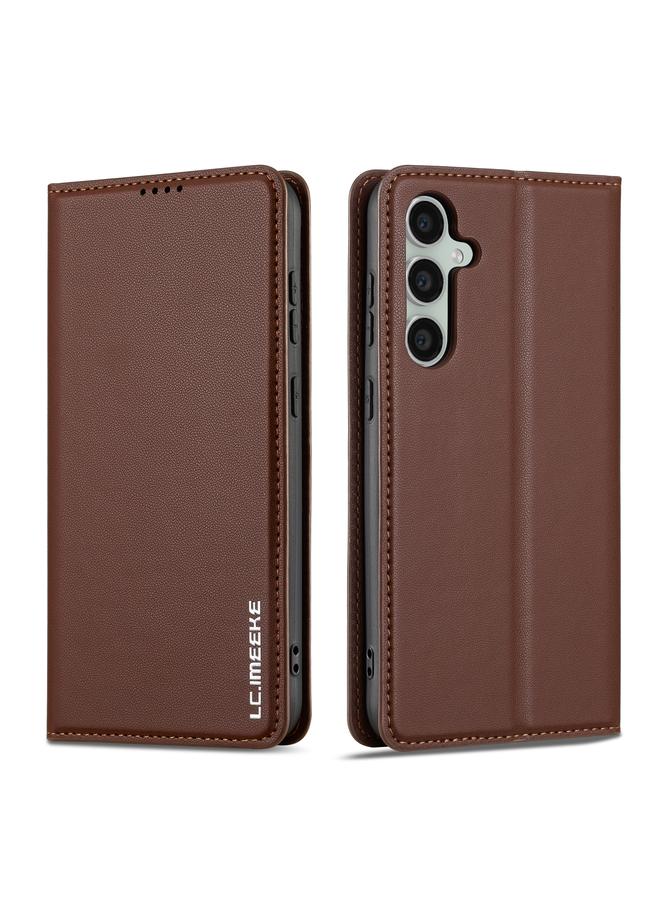 LC.IMEEKE Case For Samsung Galaxy S23 FE 5G L1 Series Frosted Fine Texture PU Phone Case - Image 2