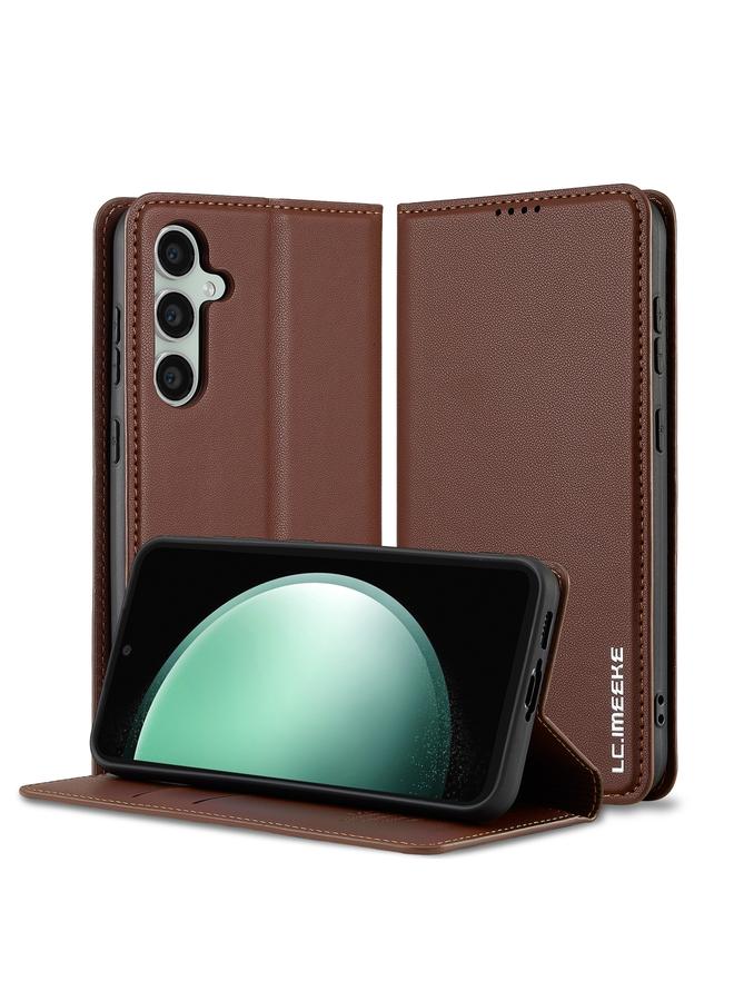 LC.IMEEKE Case For Samsung Galaxy S23 FE 5G L1 Series Frosted Fine Texture PU Phone Case - Image 1