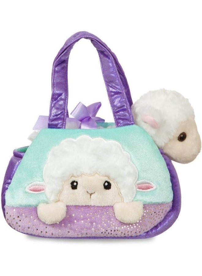 Aurora Fancy Pals Lamb Peek-a-Boo Plush Toy with Glitter Carry Bag, Soft Stuffed Animal Handbag for Kids and Toddlers Age 3+ - Image 5