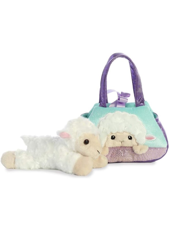 Aurora Fancy Pals Lamb Peek-a-Boo Plush Toy with Glitter Carry Bag, Soft Stuffed Animal Handbag for Kids and Toddlers Age 3+ - Image 4