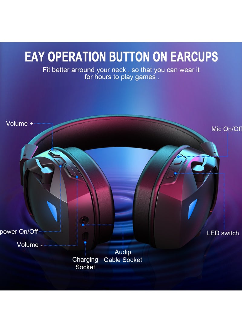 Joshberg - BL100 PRO Wireless Gaming Headset 2.4G Bluetooth - USB - 3.5mm Jack 3 Modes Gaming Headphones for PC, PS4, PS5, Mac, Switch, Phone, Tablet - Image 1