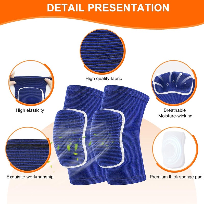 HISFFOG Volleyball Knee Pads for Women, Men, Youth, Girls, Kids, Knee brace for Volleyball Basketball Football Dance Yoga Tennis Running Cycling Workout Climbing Wrestling - Image 3