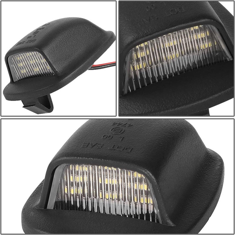 NVL-LPL-016 زوج من أضواء لوحة الترخيص LED ذات الهيكل الأسود/العدسة الشفافة المتوافقة مع Xterra 1994-2004 / Frontier 1998-2004 - Image 3