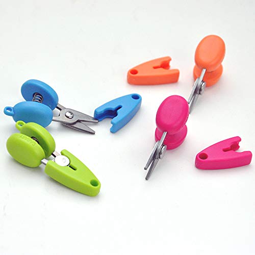 CANARY Mini Travel Scissors 1.3" - TSA Approved Portable Tiny Scissors for Yarn, Sewing, Paper - Micro Keychain Snips with Safety Cap, Japanese Stainless Steel Blade, Made in Japan, Pink - Image 5