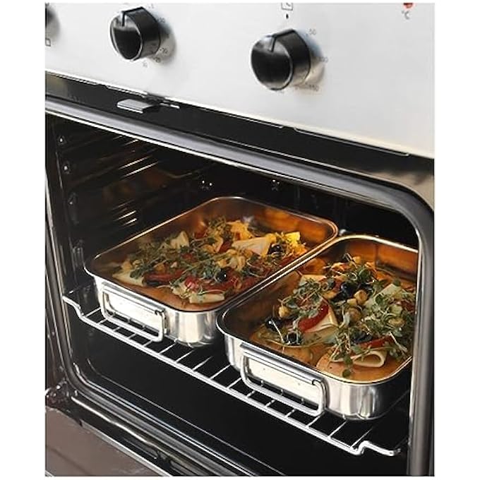 Digital Shoppy Koncis Roasting Tin Stainless Steel 34X24 Cm 13 38X9 12 - Image 2