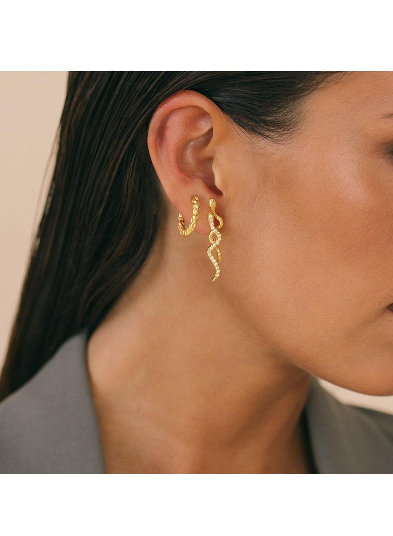 Mevecco Women Huggie Earrings Gold Hoop 14K Gold Filled Small Simple Handmade Hypoallergenic Everyday Jewelry - Image 2