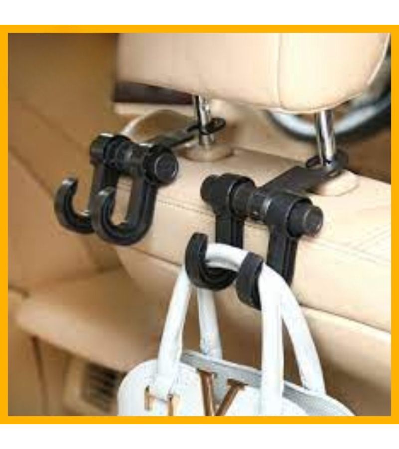 Universal 360 Degree Rotating Car Seat Back Hooks 1pc For Road Trip Organization - Image 4
