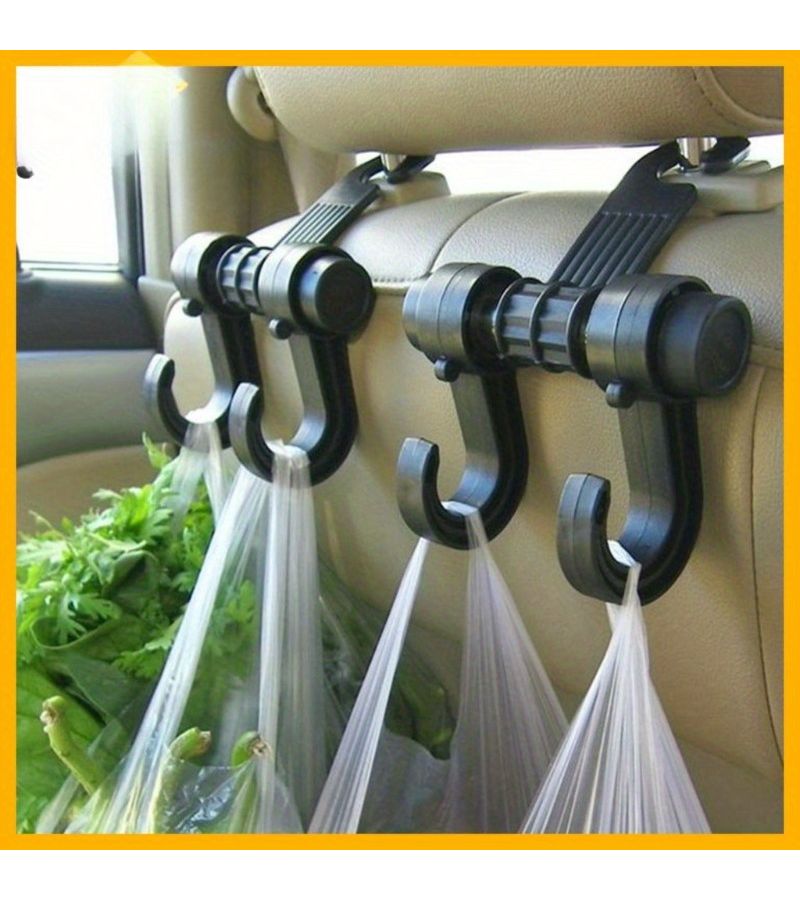 Universal 360 Degree Rotating Car Seat Back Hooks 1pc For Road Trip Organization - Image 1