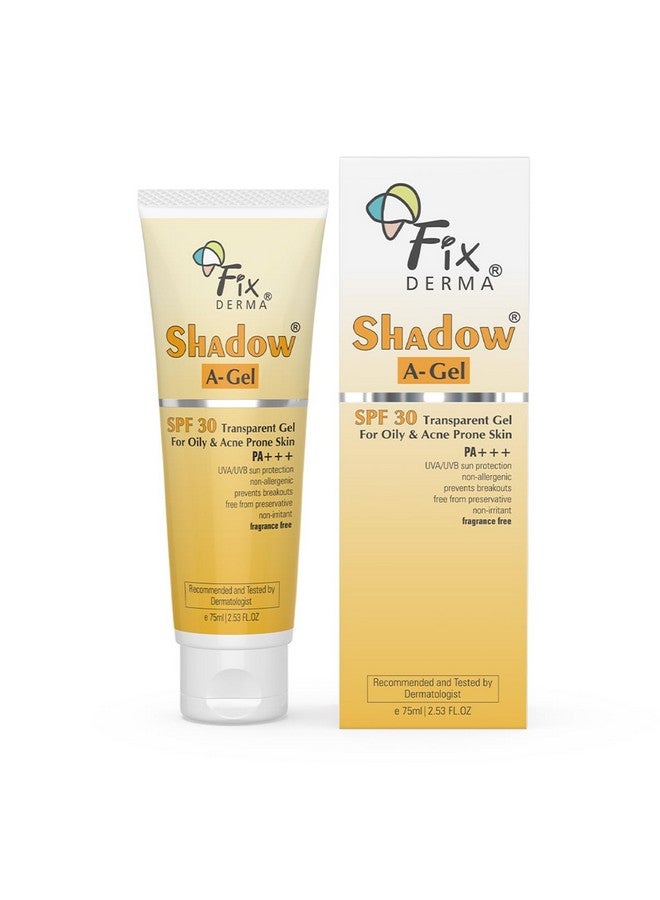 FIXDERMA جيل واقي الشمس FIXDERMA شادو SPF 30+ PA+++ | واقي شمس لجميع أنواع البشرة للجسم والوجه | حماية واسعة الطيف من UVA و UVB للجنسين 75 جرام (عبوة واحدة) - Image 1