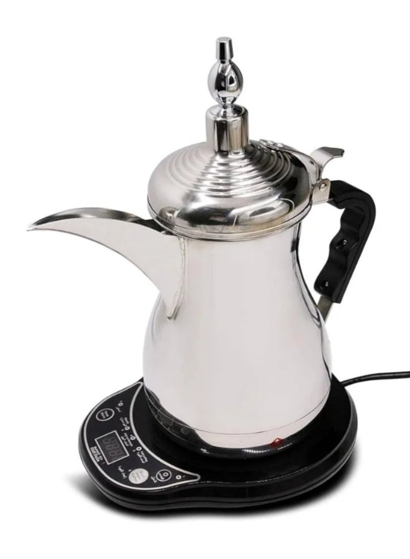 غالف دالا ماكينة تحضير القهوة العربية الكهربائية 1 لتر – ستانلس ستيل فضي مع شاشة عرض وتنبيه صوتي وإيقاف تلقائي واحتفاظ بالحرارة - Image 3