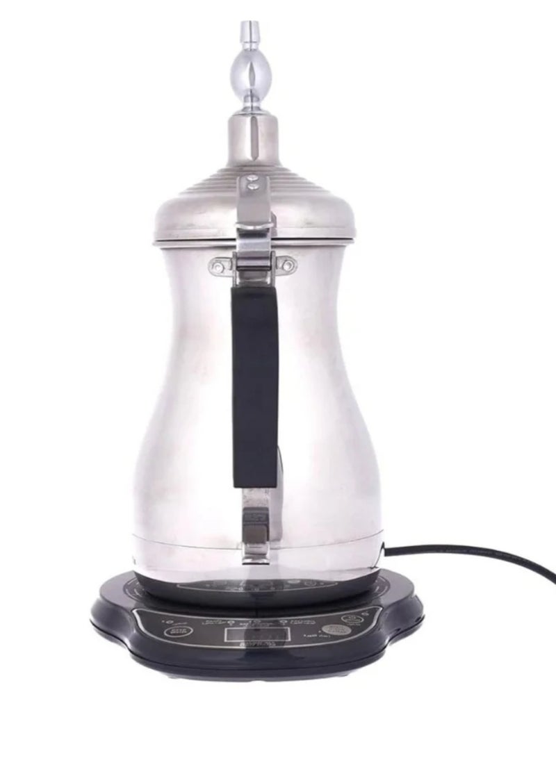 غالف دالا ماكينة تحضير القهوة العربية الكهربائية 1 لتر – ستانلس ستيل فضي مع شاشة عرض وتنبيه صوتي وإيقاف تلقائي واحتفاظ بالحرارة - Image 5