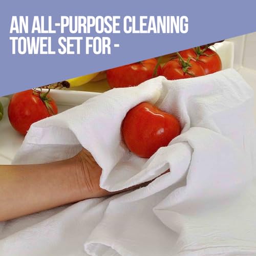 Whitewrap Flour Sack Towels | Tea Towel for Crafts| Kitchen Dish Cotton Blank Towel for Embroidery|Baking Bread Proofing Linen Cover| Thick Absorbent Quick Dry| 12 Pack 28"x28" White - Image 3
