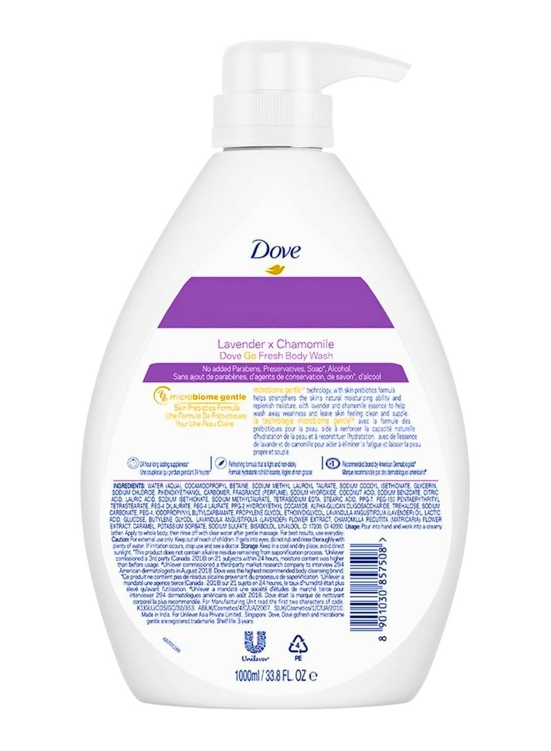 Dove Lavender x Chamomile Go Fresh Body Wash with Gentle Skin Formula – 1000 ML - Image 2
