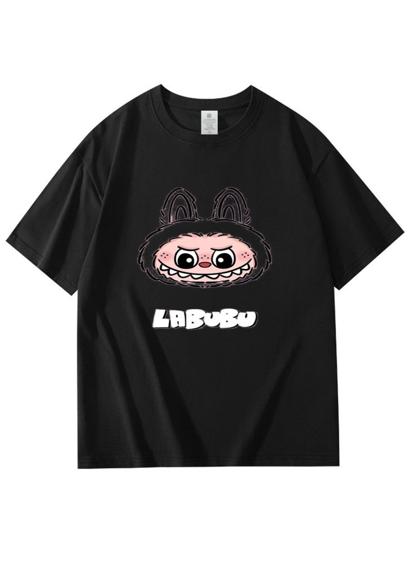 NIBEMINENT Labubu Printed Cotton Short Sleeves T-Shirt 