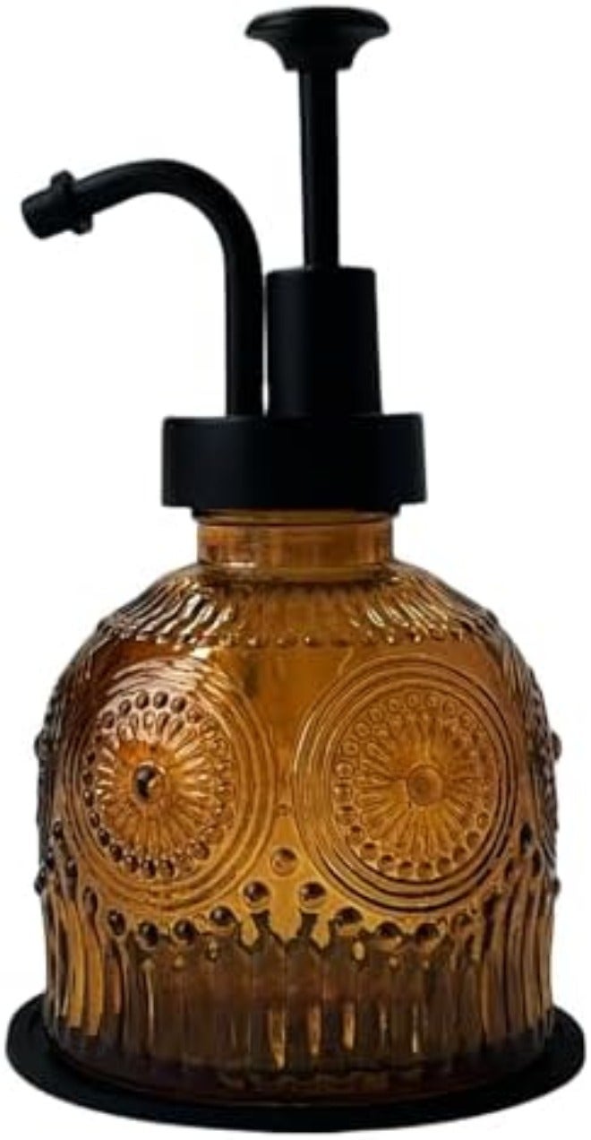 krofaue Vintage Soap Dispenser for Bathroom,Glass Kitchen Liquid Soap Dispenser with Pump,Farmhouse Antique,Cute Small Rustic  Decor(Green) - Image 1