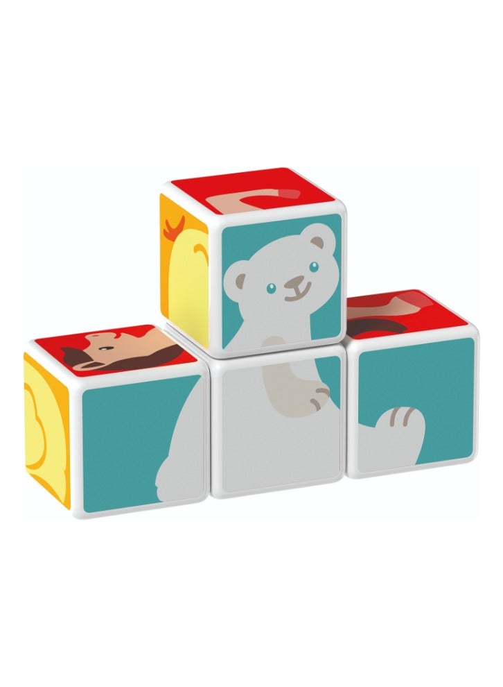 Geomag Magicube, Printed Animals + Cards, STEM Toy for Kids, 100% Recycled, Made in Switzerland, Multicolor 7 Pcs - Image 4