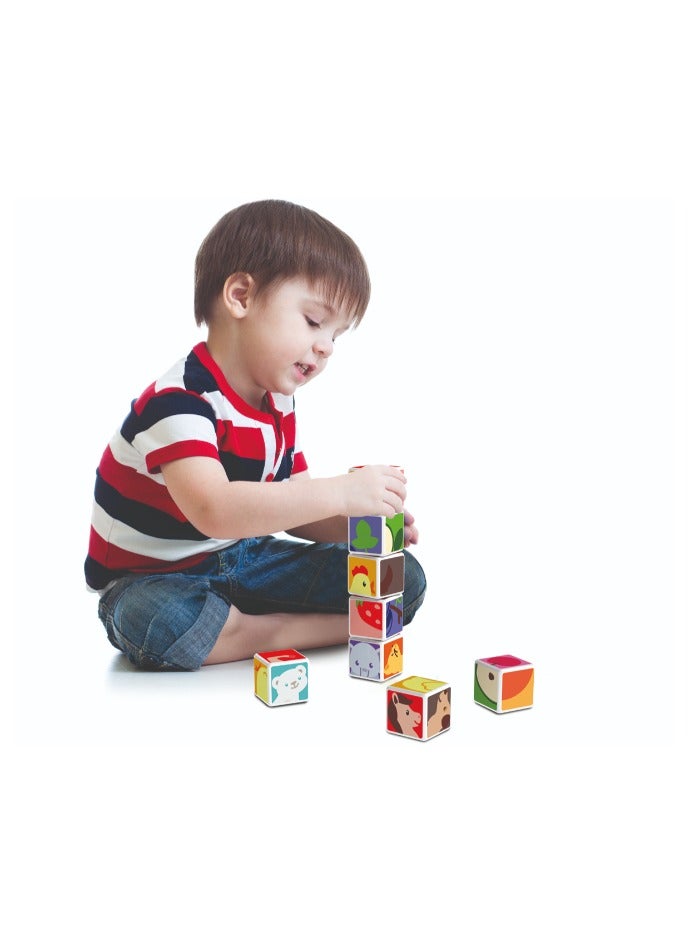 Geomag Magicube, Printed Animals + Cards, STEM Toy for Kids, 100% Recycled, Made in Switzerland, Multicolor 7 Pcs - Image 2