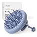 Sndyi Silicone Scalp Massager Shampoo Brush, Hair Scrubber with Soft Silicone Bristles, Scalp Scrubber/Exfoliator for Dandruff Removal, Wet Dry Scalp Brush for Hair Growth & Scalp Care, Gray Blue - Image 2