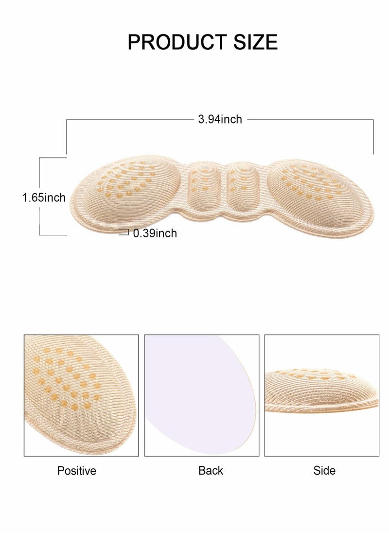 SYOSI Pairs of 6 Heel Cushion Pads Heel Shoe Grips Liner Self-adhesive Shoe Insoles Black And Skin Color  - Image 2