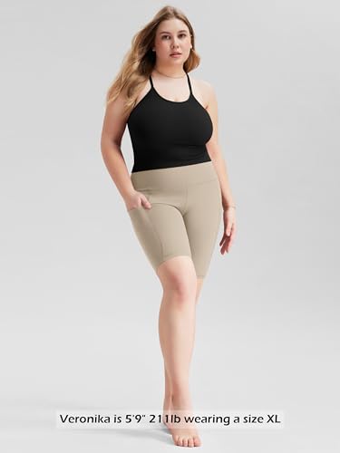 ODODOS Women's Crop Camisole 3-Pack Seamless Rib-Knit Crop Tank Tops, Long Crop, White Gray Black, Medium/Large - Image 5