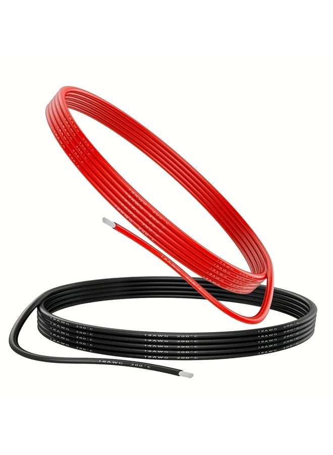 24AWG 25FT Red Black Tinned Copper Wire High Temperature Resistant Automotive Cable - Image 2