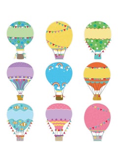 45 Pieces Colorful Hot Air Balloons Cutouts 5 x 7 Inch Hot Air Balloons Accents Paper Cutouts Name Tags Labels Bulletin Board Class Decoration for Teacher Student Back to School Party Supplies