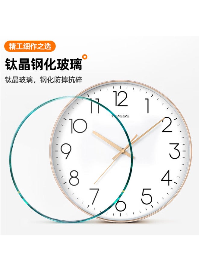 Timess Living Room Clock Household Clock Model Non-Perforated Simple Creative Wall-Mounted Quartz Clock 30Cm - Image 3