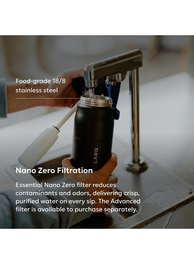 LARQ PureVis 2 Self Cleaning Water Bottle - UV Water Purifier with Filter Straw, Smart App Hydration Tracking, Insulated Stainless Steel - Eucalyptus Green, 23 Oz - Image 5