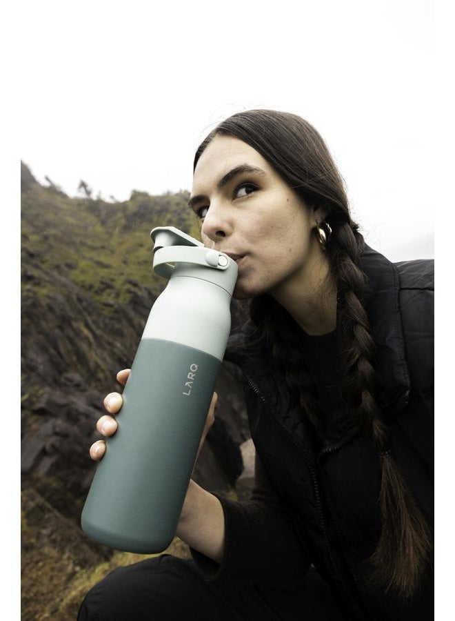 LARQ PureVis 2 Self Cleaning Water Bottle - UV Water Purifier with Filter Straw, Smart App Hydration Tracking, Insulated Stainless Steel - Eucalyptus Green, 23 Oz - Image 2