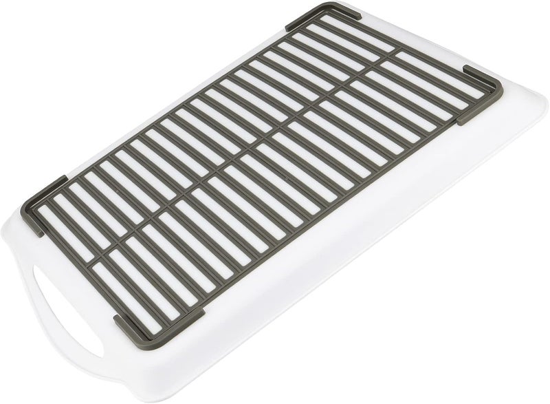 HOIGON 4 Pack 165 x 114 x 16 Inch AntiSlip Food Serving Tray with Handles Rectangular Plastic Serving Trays Cafeteria Dinner Trays for Eating On Couch Bed - Image 5