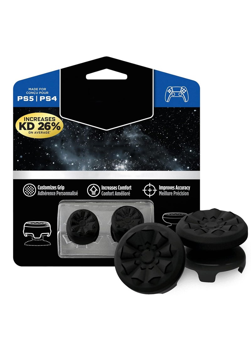 PS5 handle joystick cap non-slip universal silicone cap non-slip suitable for PS4 enhanced grip increased comfort towering convex thumb stick Black  - Image 1