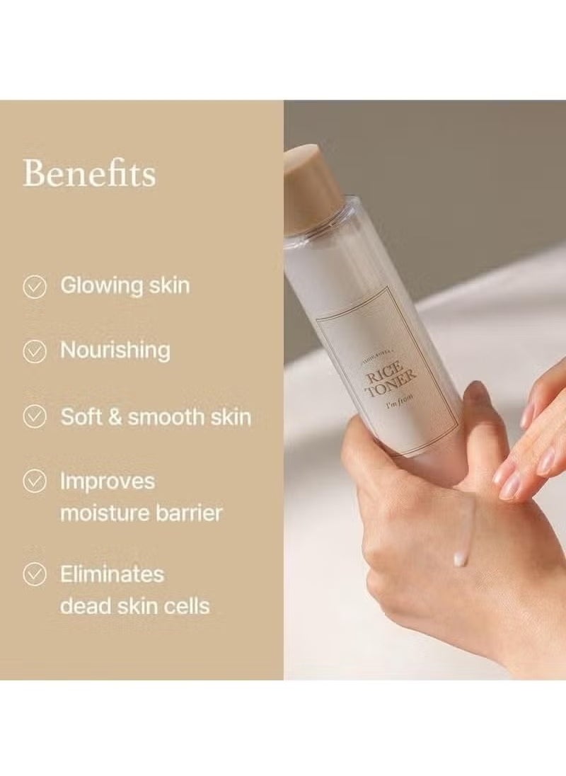 I'M FROM Rice Toner, Milky Toner for Glowing Skin, 77.78% Korean Rice, Glow Essence with Niacinamide, Hydrating for Sensitive, Dry, Dull, Combination Skin, Vegan, Fragrance Free, Glass Skin 150ml  - Image 3