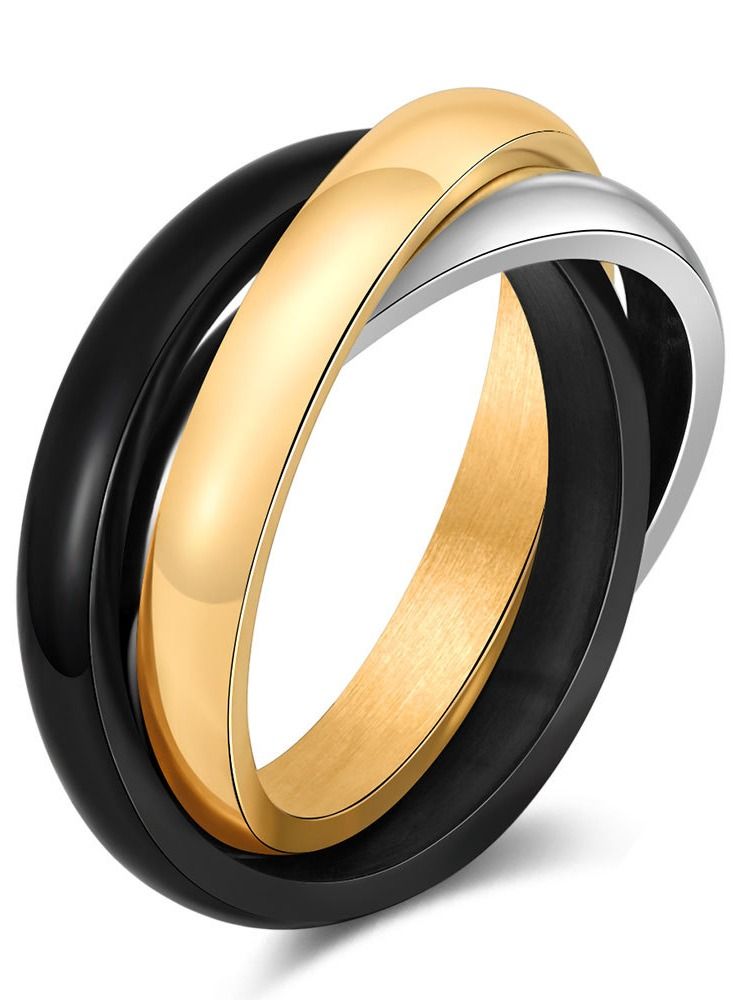 Loquat Stainless Steel Solid Polished Signet Ring