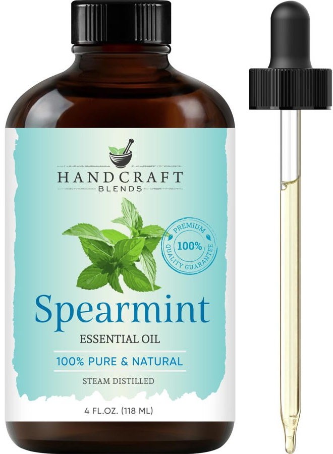 handcraft Blends Spearmint Essential Oil - Huge 4 Fl Oz - 100% Pure and Natural - Premium Grade Essential Oil for Diffuser and Aromatherapy - Image 1