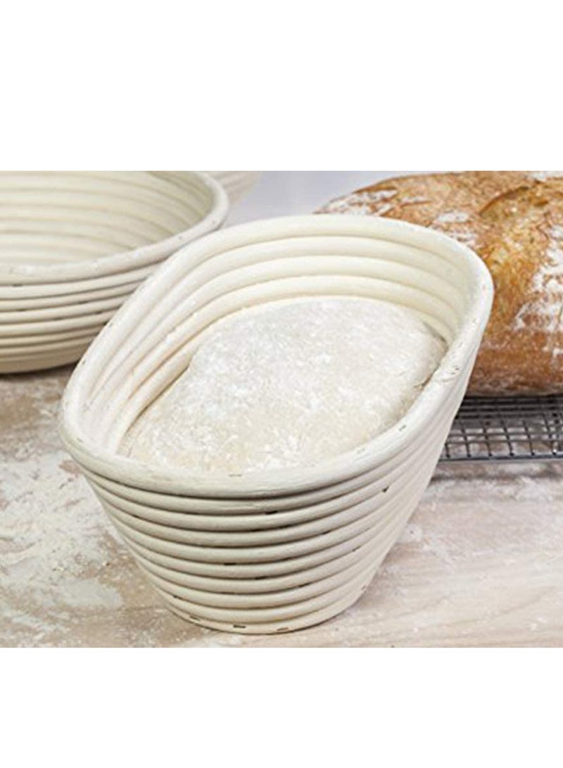 10 x 6 x 4 Inch Oval Banneton Basket with Liner Proofing Basket for Bread Baking Perfect for Home and Professional Use - Image 5