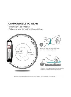 ten.tech Metal Band Compatible with Apple Watch 49mm/45mm/44mm/42mm, Stainless Steel Watch Band for iWatch Series 1/2/3/4/5/6/7/8/SE/Ultra/Ultra 2 Tin Tick – Silver & black  - Image 5