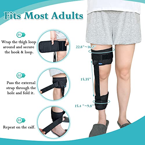 KAVIL Leg Lifter for After Knee Surgery Thigh Lifter Strap Hip Replacement Recovery Aids Kit Stroke Rehab Bed Bed Pull Up Assist Band Wheelchair Transfer Equipment for Elderly, Handicap (L Size/One Piece) - Image 4