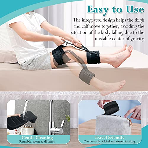 KAVIL Leg Lifter for After Knee Surgery Thigh Lifter Strap Hip Replacement Recovery Aids Kit Stroke Rehab Bed Bed Pull Up Assist Band Wheelchair Transfer Equipment for Elderly, Handicap (L Size/One Piece) - Image 5