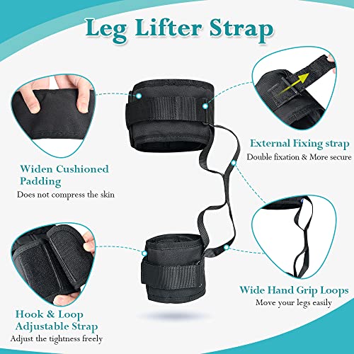 KAVIL Leg Lifter for After Knee Surgery Thigh Lifter Strap Hip Replacement Recovery Aids Kit Stroke Rehab Bed Bed Pull Up Assist Band Wheelchair Transfer Equipment for Elderly, Handicap (L Size/One Piece) - Image 3