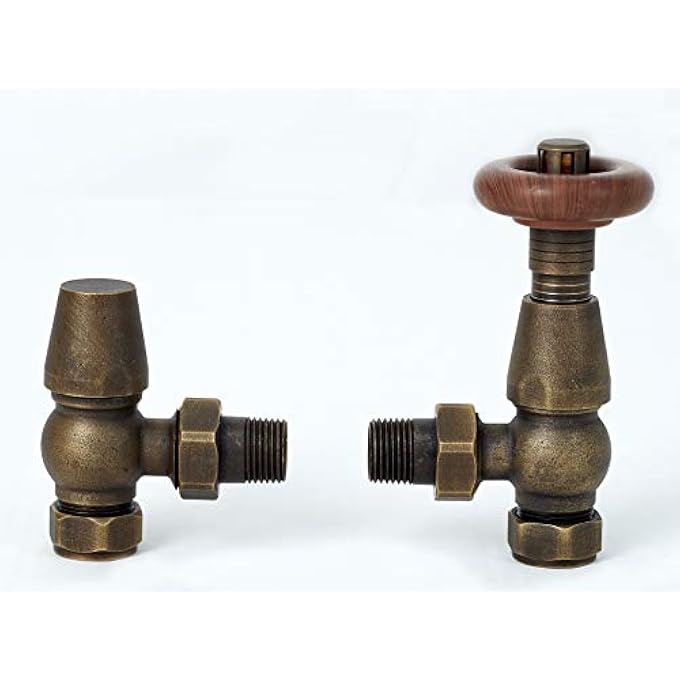 ZZ-1014/ZZ-2025AB OXFORD TRADITIONAL ANTIQUE BRASS ANGLED THERMOSTATIC RADIATOR VALVE - Image 2