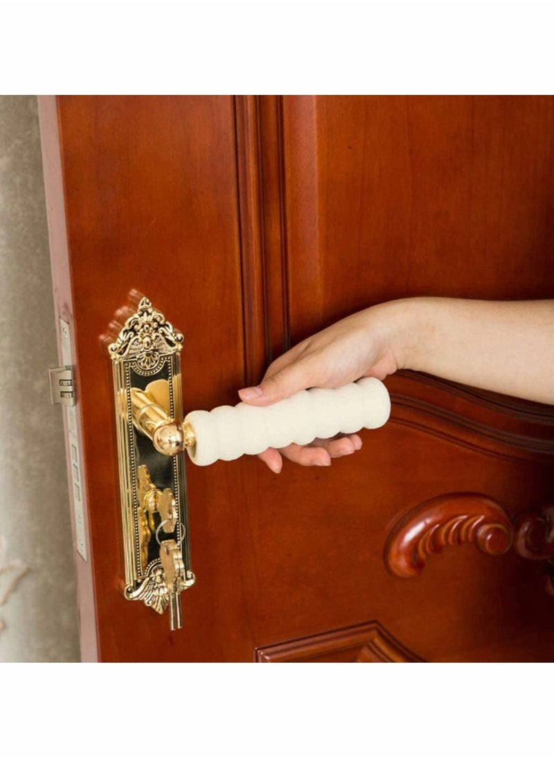 KASTWAVE - Door Handle Protector, Protective Handle Covers Soft Foam Kid Baby Safety Door Handle Knob Gaurd Door Handle Bumper in Beige - Child and Wall Protector (Beige Color) 10 Pack - Image 1