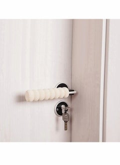 KASTWAVE Door Handle Protector, Protective Handle Covers Soft Foam Kid Baby Safety Door Handle Knob Gaurd Door Handle Bumper in Beige - Child and Wall Protector (Beige Color) 10 Pack  - Image 4