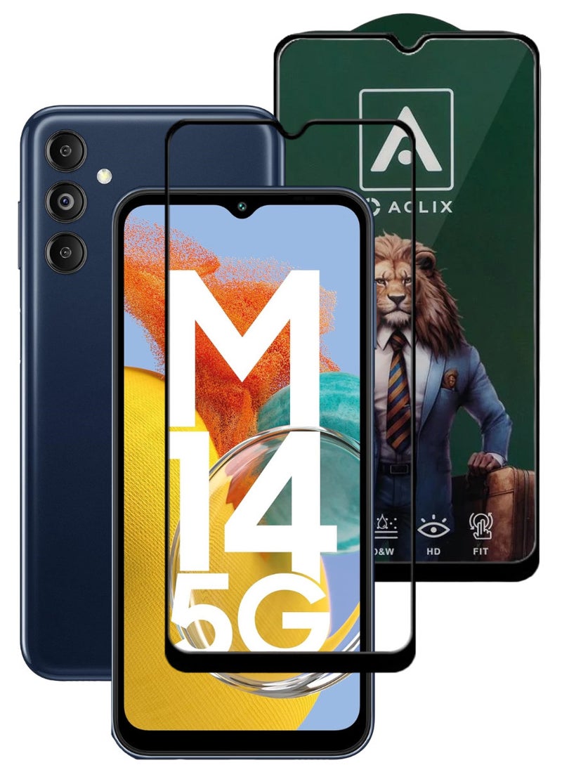 ACLIX Antistatic ESD Dustproof Premium Quality High Definition Tempered Glass Screen Protector Designed For Samsung Galaxy M14 - Image 1