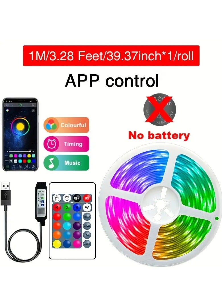 erorex 1 Roll Usb Led Strip Light Rgb 5v 1m 30m Rgb Lights Flexible Led Lamp Tape Ribbon Tv Desktop Screen Backlight Diode Tape - Image 1