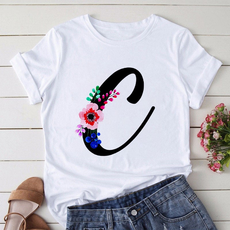 [Hair On The Day] T-Shirt Women'S Short-Sleeved Printed Butterfly Letter Large Size T-Shirt 26 English Women'S Wear - Image 5