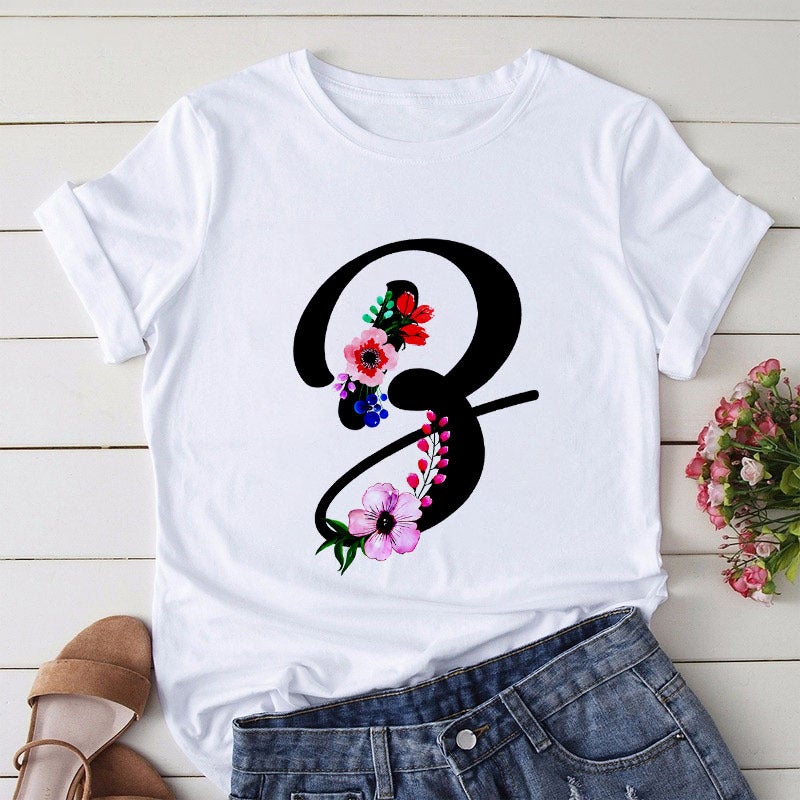 [Hair On The Day] T-Shirt Women'S Short-Sleeved Printed Butterfly Letter Large Size T-Shirt 26 English Women'S Wear - Image 4