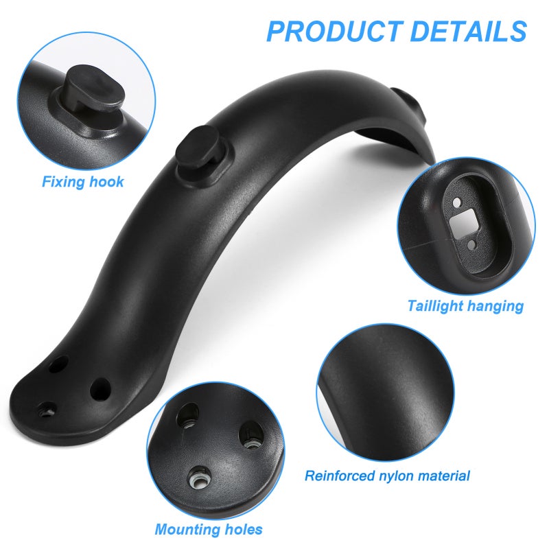 Rear Wheel Mudguard: High-Quality Nylon Fabric - Durable Long Service Life Splash Protection Easy Assembly for Xiaomi M365 Electric Scooter - Image 2