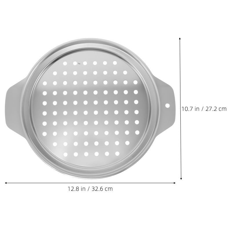 Stainless Steel Spaetzle Noodle Maker Lid -Steamer Tray with Dual Handle Noodle Dumpling Maker Lids for Vegetables, Meat, Seafood - Image 3
