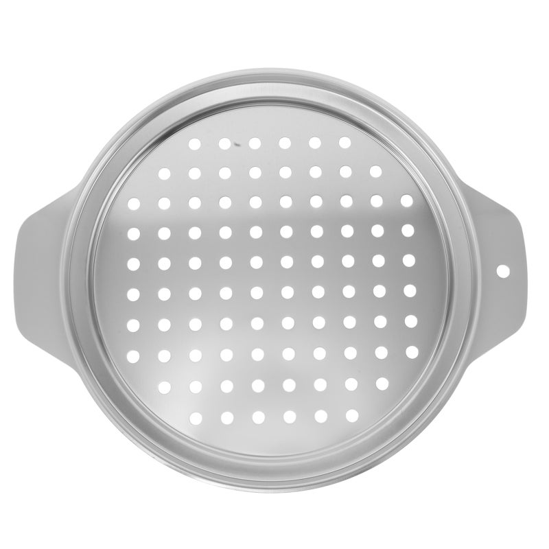 Stainless Steel Spaetzle Noodle Maker Lid -Steamer Tray with Dual Handle Noodle Dumpling Maker Lids for Vegetables, Meat, Seafood - Image 1