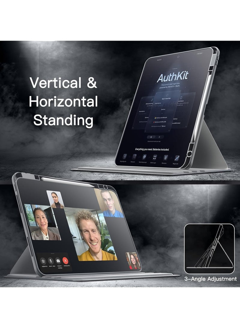 DUSALA 2 IN 1 Rotating Case for iPad Pro 13-Inch M4 (2024) with Pencil Holder,360 Degree Rotation Protective Stand Slim Cover Clear Back, Auto Wake/Sleep iPad Pro 13 With Tempered Glass - Image 5